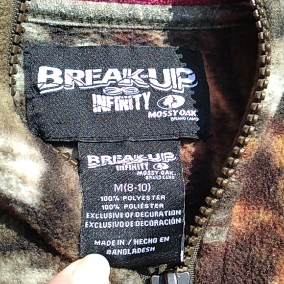 Women's Mossy Oak camo fleece pullover sz M 8-10 - Picture 2 of 10